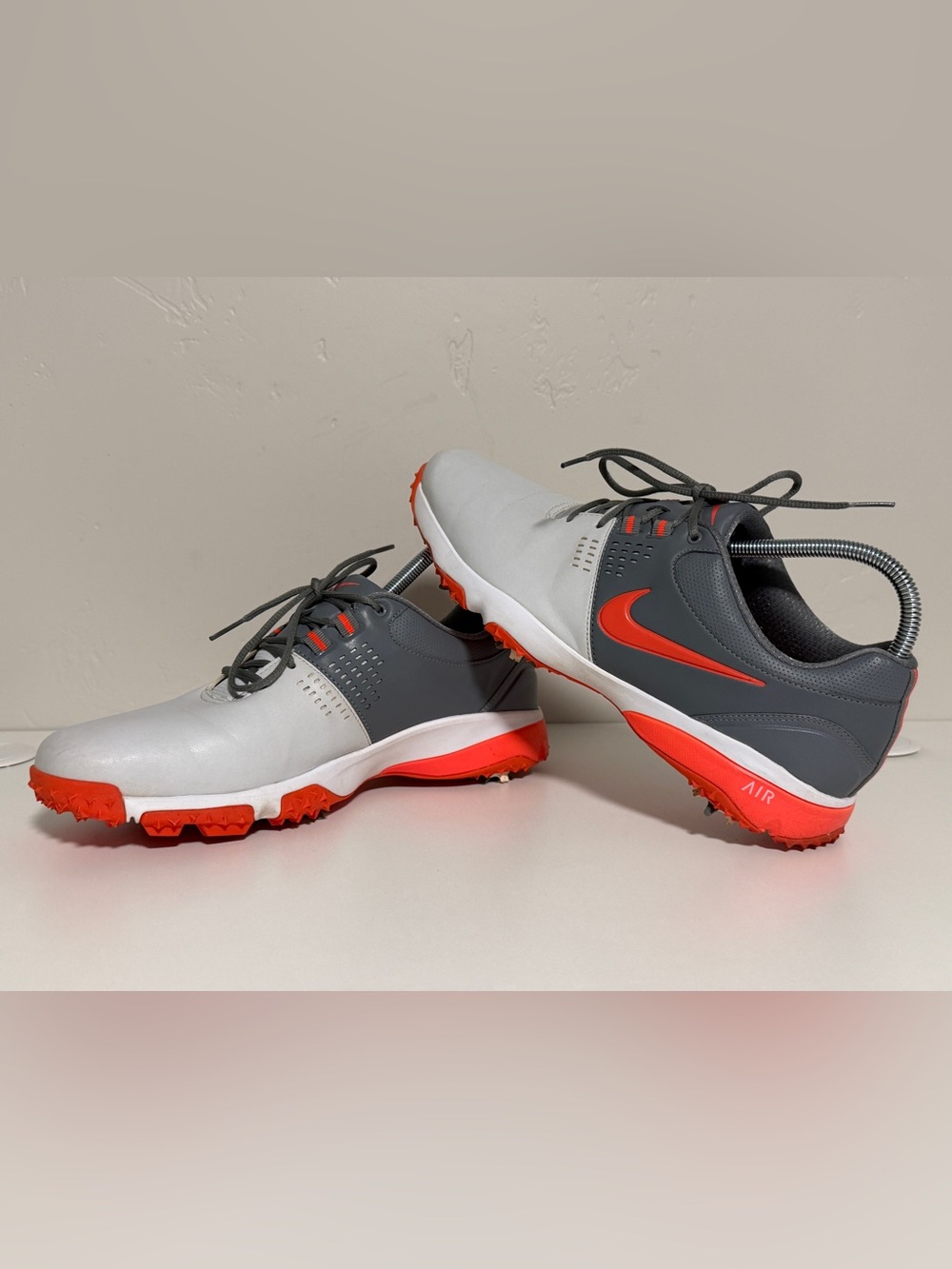 Nike Grey & Orange Golf Spikes - Men’s Size 9 (628533-003)